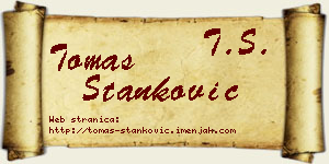 Tomas Stanković vizit kartica